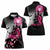 Personalized At Halloween We Think Pink Women Polo Shirt Pink Ribbon Butterflies - Wonder Print Shop