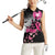 Personalized At Halloween We Think Pink Women Sleeveless Polo Shirt Pink Ribbon Butterflies - Wonder Print Shop