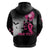 Personalized At Halloween We Think Pink Zip Hoodie Pink Ribbon Butterflies - Wonder Print Shop