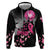 Personalized At Halloween We Think Pink Zip Hoodie Pink Ribbon Butterflies - Wonder Print Shop