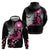 Personalized At Halloween We Think Pink Zip Hoodie Pink Ribbon Butterflies - Wonder Print Shop