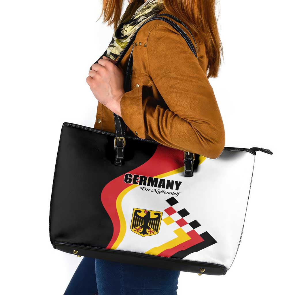 Germany Football Leather Tote Bag Auf gehts Deutschland Girls - Wonder Print Shop