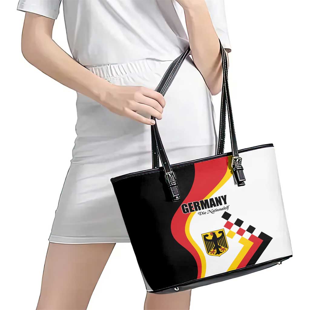 Germany Football Leather Tote Bag Auf gehts Deutschland Girls - Wonder Print Shop