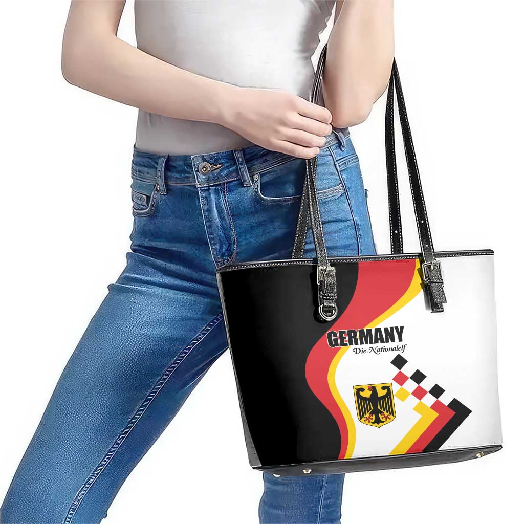 Germany Football Leather Tote Bag Auf gehts Deutschland Girls - Wonder Print Shop