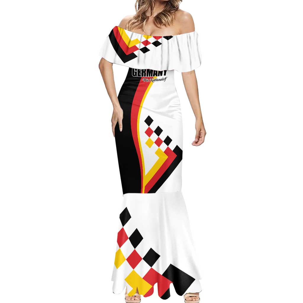 Custom Germany Football Mermaid Dress Auf gehts Deutschland Girls - Wonder Print Shop