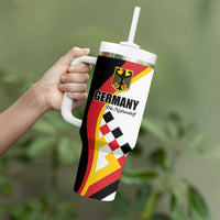 Custom Germany Football Tumbler With Handle Auf gehts Deutschland Girls - Wonder Print Shop
