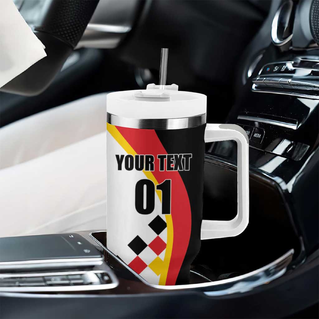 Custom Germany Football Tumbler With Handle Auf gehts Deutschland Girls - Wonder Print Shop