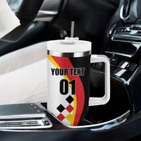 Custom Germany Football Tumbler With Handle Auf gehts Deutschland Girls - Wonder Print Shop