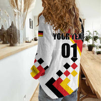 Custom Germany Football Women Casual Shirt Auf gehts Deutschland Girls - Wonder Print Shop