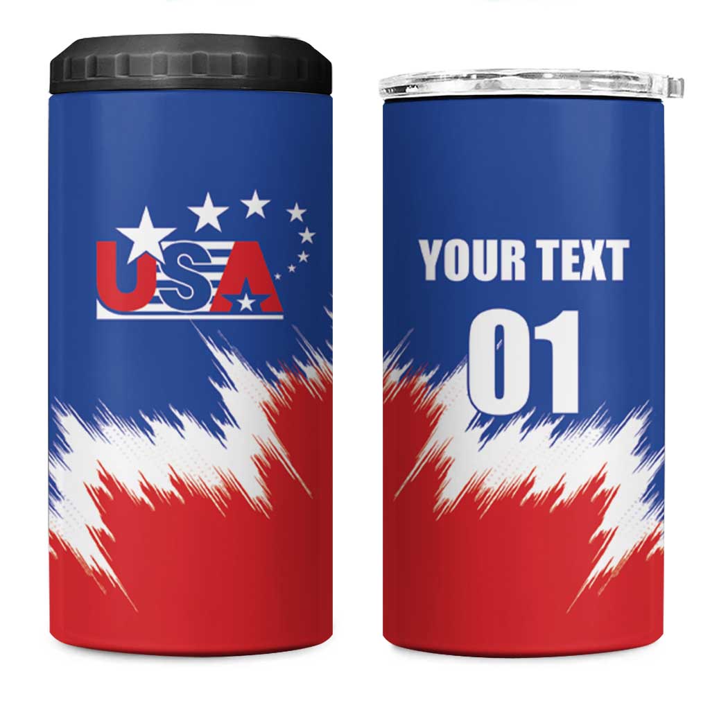 Custom USA Soccer 4 in 1 Can Cooler Tumbler Always Possible Todo Es Posible - Wonder Print Shop