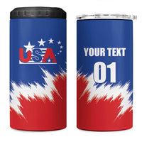 Custom USA Soccer 4 in 1 Can Cooler Tumbler Always Possible Todo Es Posible - Wonder Print Shop