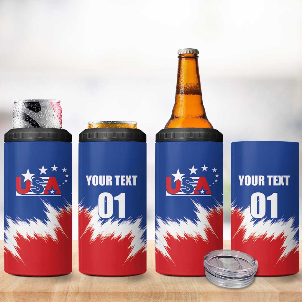 Custom USA Soccer 4 in 1 Can Cooler Tumbler Always Possible Todo Es Posible - Wonder Print Shop
