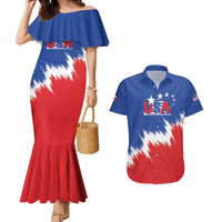 Custom USA Soccer Couples Matching Mermaid Dress and Hawaiian Shirt Always Possible Todo Es Posible - Wonder Print Shop