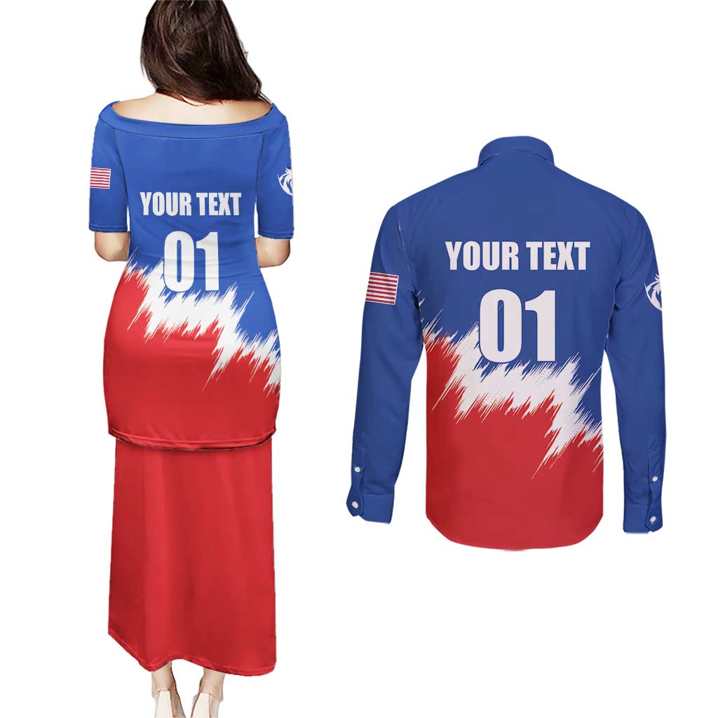 Custom USA Soccer Couples Matching Puletasi and Long Sleeve Button Shirt Always Possible Todo Es Posible - Wonder Print Shop