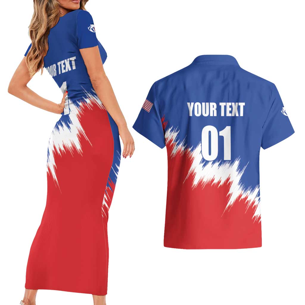 Custom USA Soccer Couples Matching Short Sleeve Bodycon Dress and Hawaiian Shirt Always Possible Todo Es Posible - Wonder Print Shop