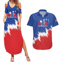 Custom USA Soccer Couples Matching Summer Maxi Dress and Hawaiian Shirt Always Possible Todo Es Posible - Wonder Print Shop