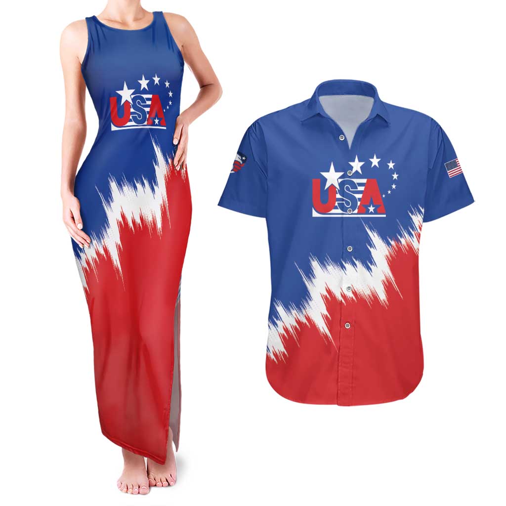 Custom USA Soccer Couples Matching Tank Maxi Dress and Hawaiian Shirt Always Possible Todo Es Posible - Wonder Print Shop