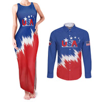 Custom USA Soccer Couples Matching Tank Maxi Dress and Long Sleeve Button Shirt Always Possible Todo Es Posible - Wonder Print Shop