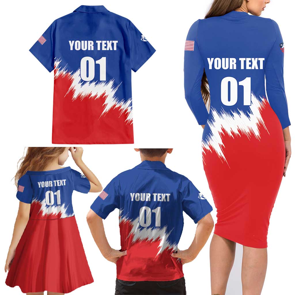 Custom USA Soccer Family Matching Long Sleeve Bodycon Dress and Hawaiian Shirt Always Possible Todo Es Posible - Wonder Print Shop