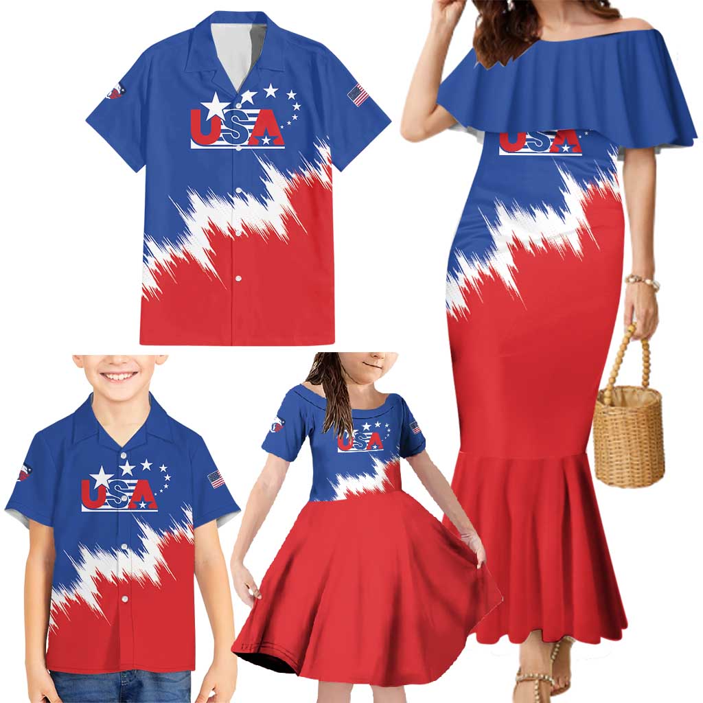 Custom USA Soccer Family Matching Mermaid Dress and Hawaiian Shirt Always Possible Todo Es Posible - Wonder Print Shop