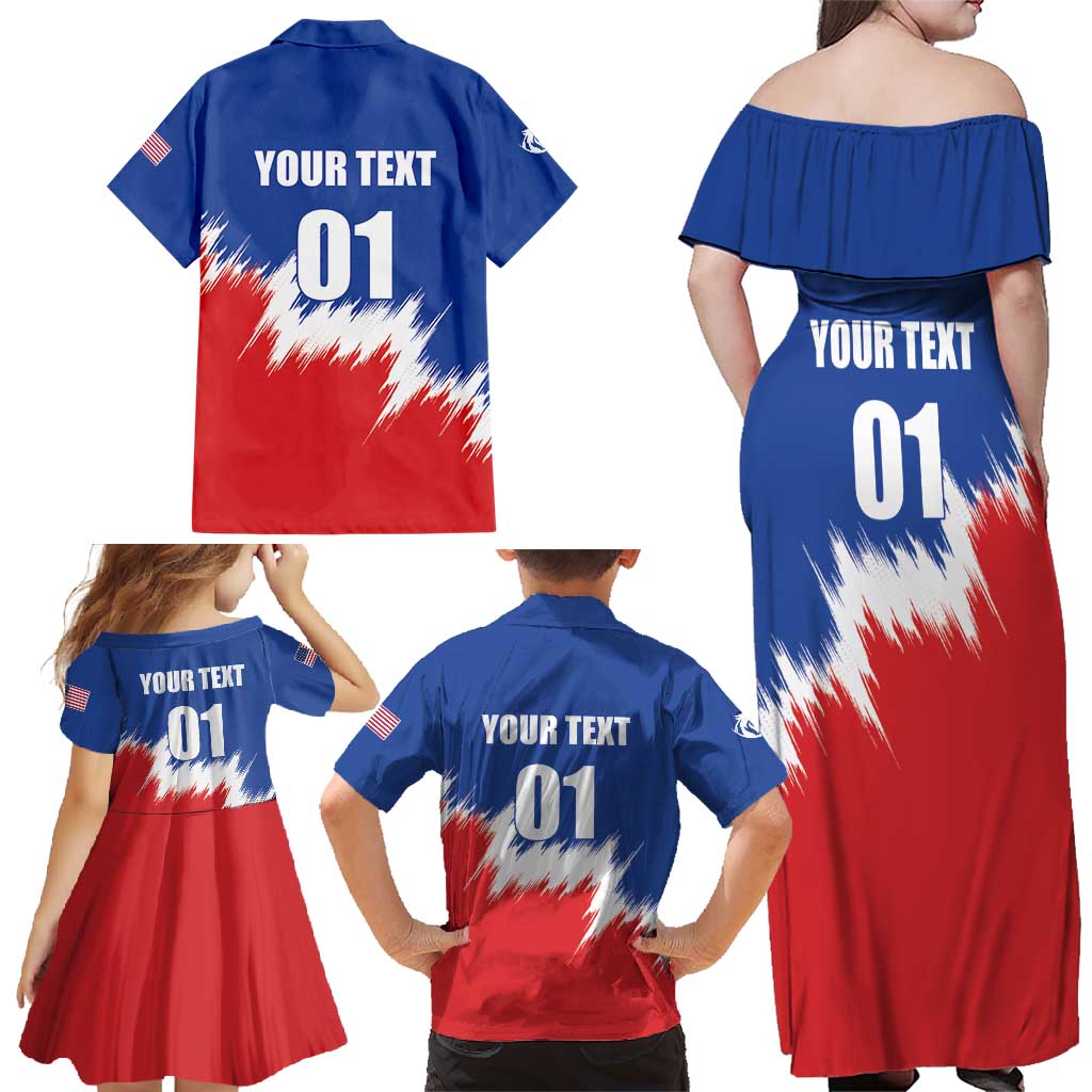 Custom USA Soccer Family Matching Off Shoulder Maxi Dress and Hawaiian Shirt Always Possible Todo Es Posible - Wonder Print Shop
