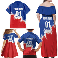 Custom USA Soccer Family Matching Off Shoulder Maxi Dress and Hawaiian Shirt Always Possible Todo Es Posible - Wonder Print Shop