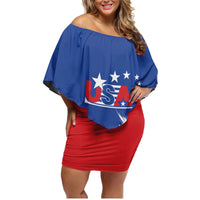 Custom USA Soccer Family Matching Off Shoulder Short Dress and Hawaiian Shirt Always Possible Todo Es Posible - Wonder Print Shop