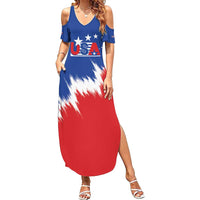 Custom USA Soccer Family Matching Summer Maxi Dress and Hawaiian Shirt Always Possible Todo Es Posible - Wonder Print Shop