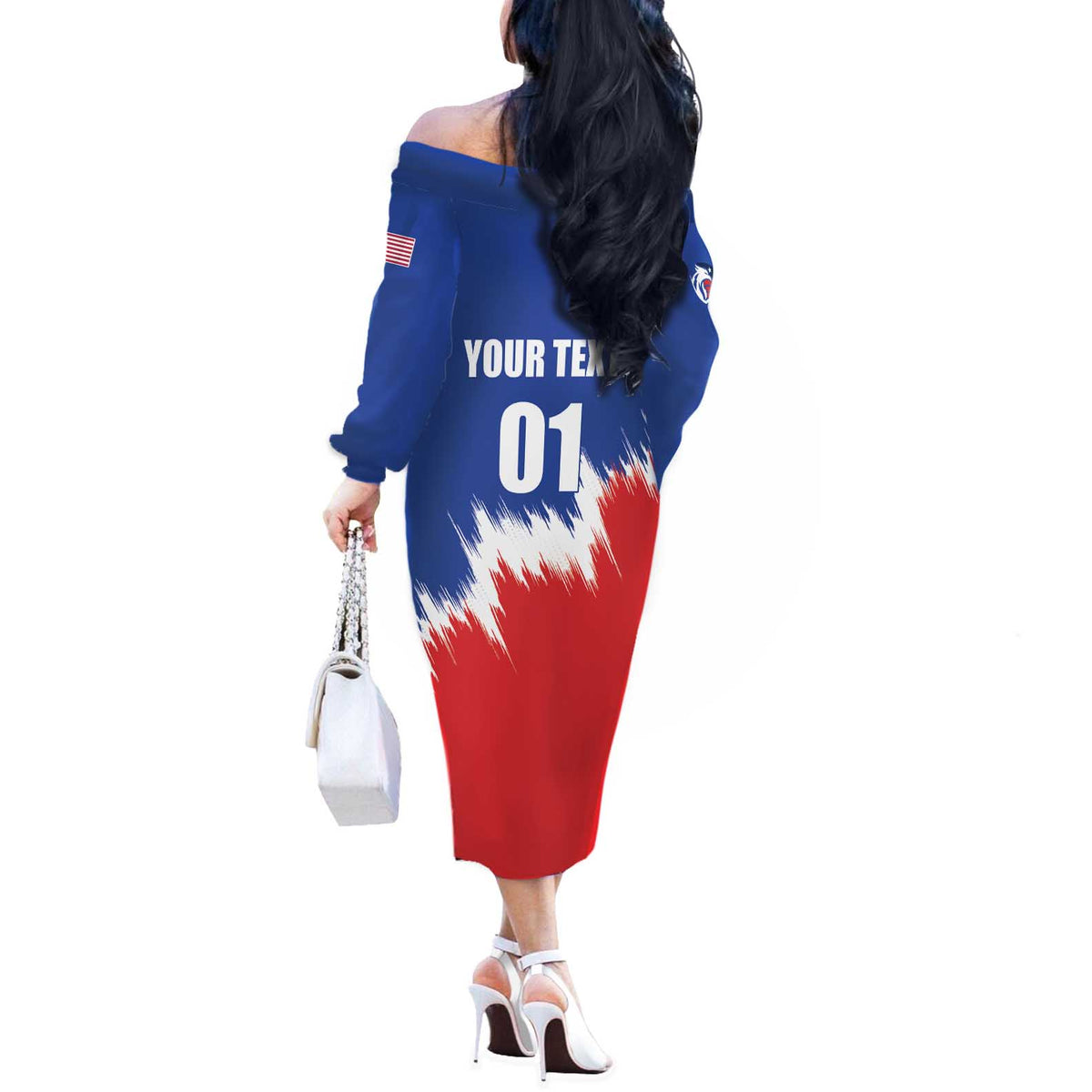 Custom USA Soccer Off The Shoulder Long Sleeve Dress Always Possible Todo Es Posible - Wonder Print Shop