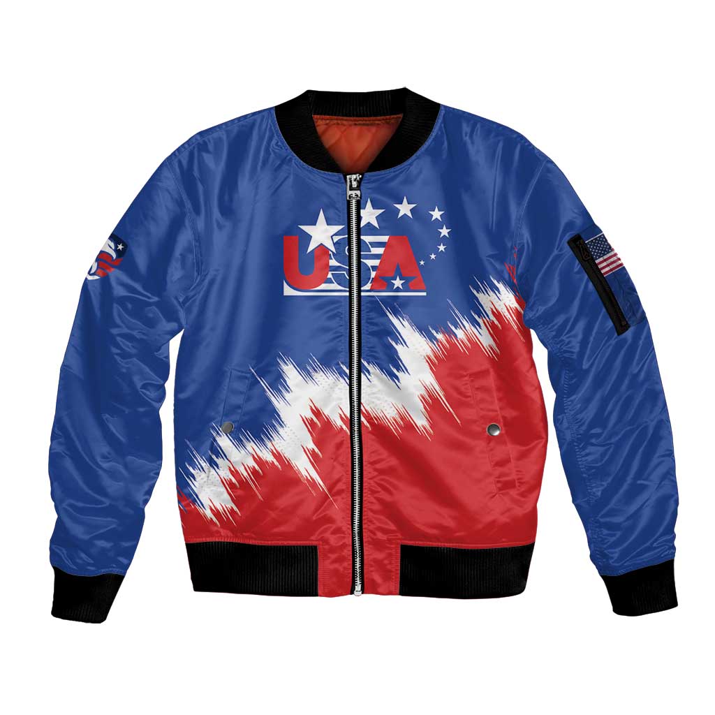 Custom USA Soccer Sleeve Zip Bomber Jacket Always Possible Todo Es Posible - Wonder Print Shop