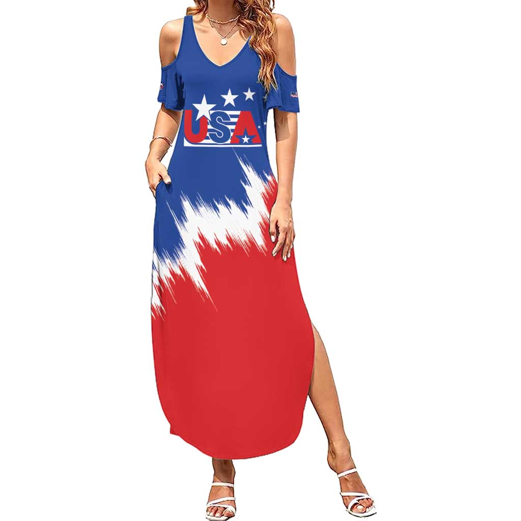 Custom USA Soccer Summer Maxi Dress Always Possible Todo Es Posible - Wonder Print Shop