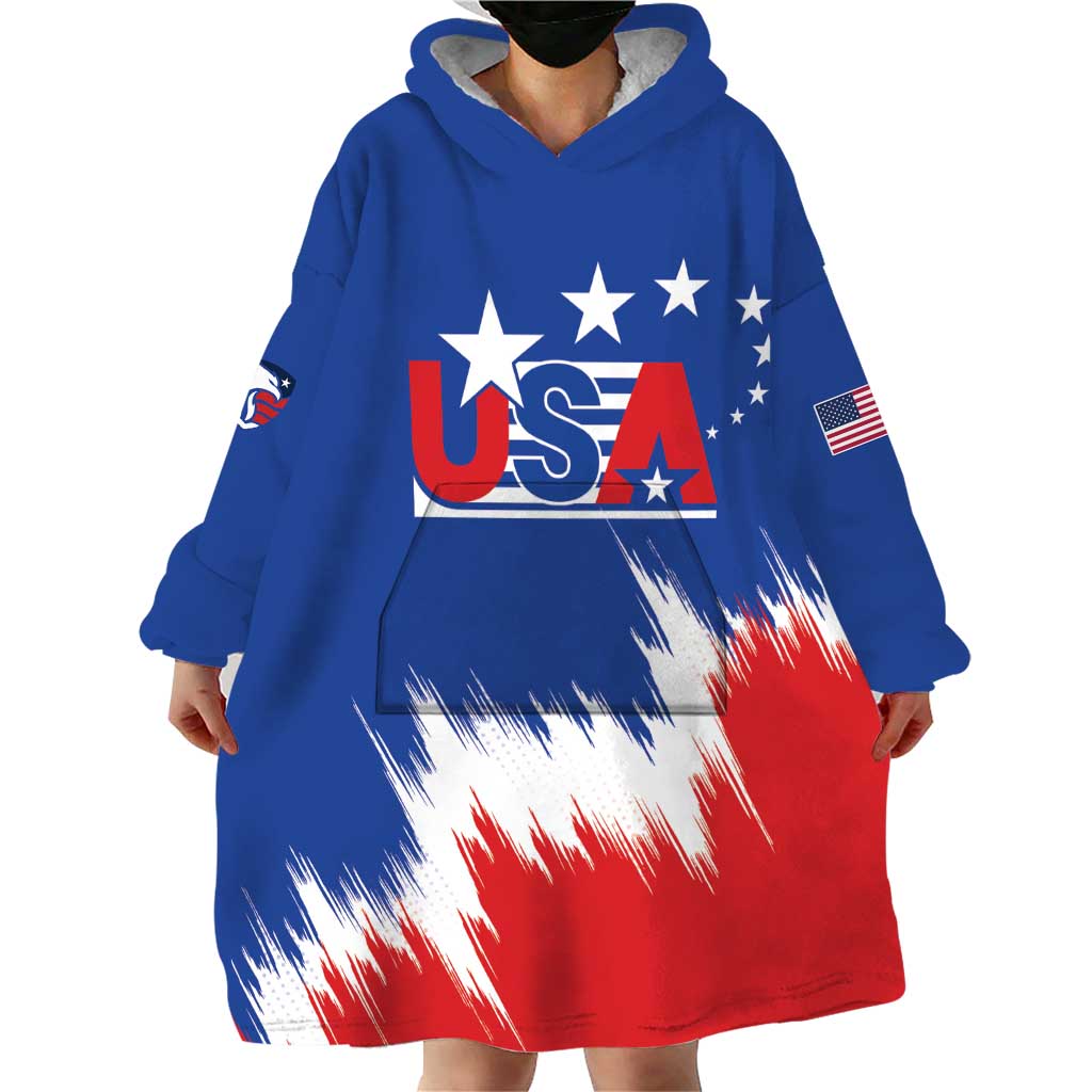 Custom USA Soccer Wearable Blanket Hoodie Always Possible Todo Es Posible - Wonder Print Shop