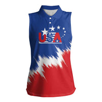 Custom USA Soccer Women Sleeveless Polo Shirt Always Possible Todo Es Posible - Wonder Print Shop
