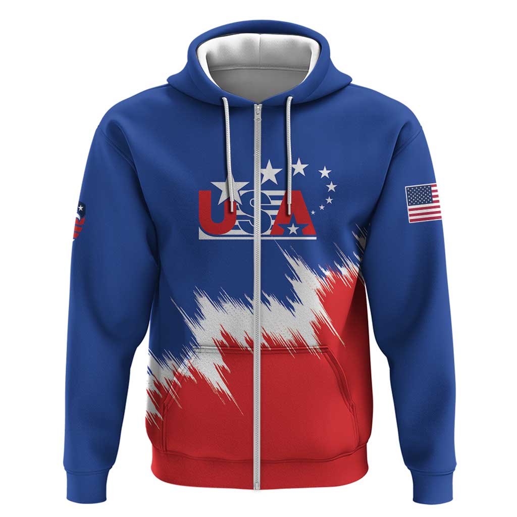 Custom USA Soccer Zip Hoodie Always Possible Todo Es Posible - Wonder Print Shop