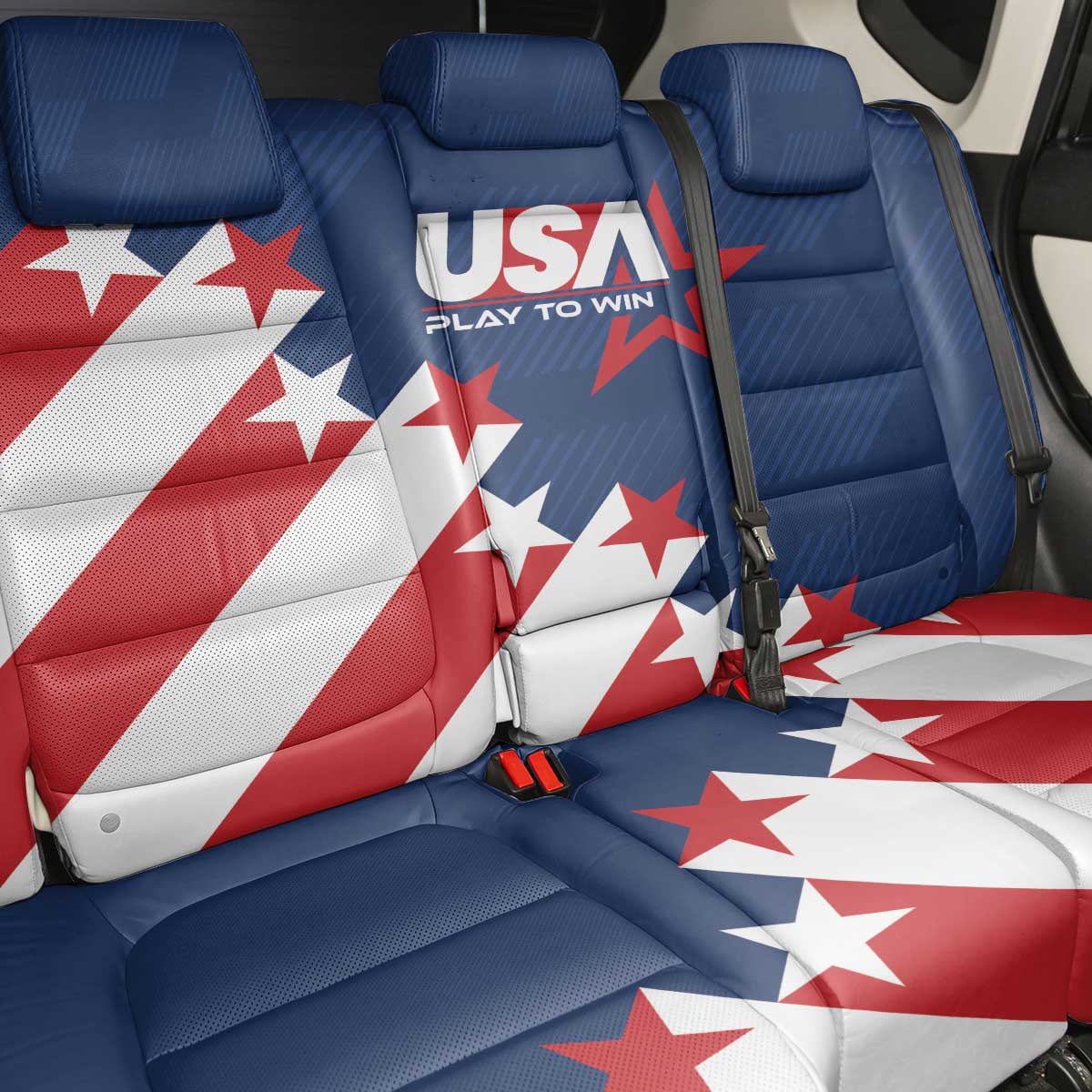 USA Soccer Back Car Seat Cover Play To Win - Wonder Print Shop