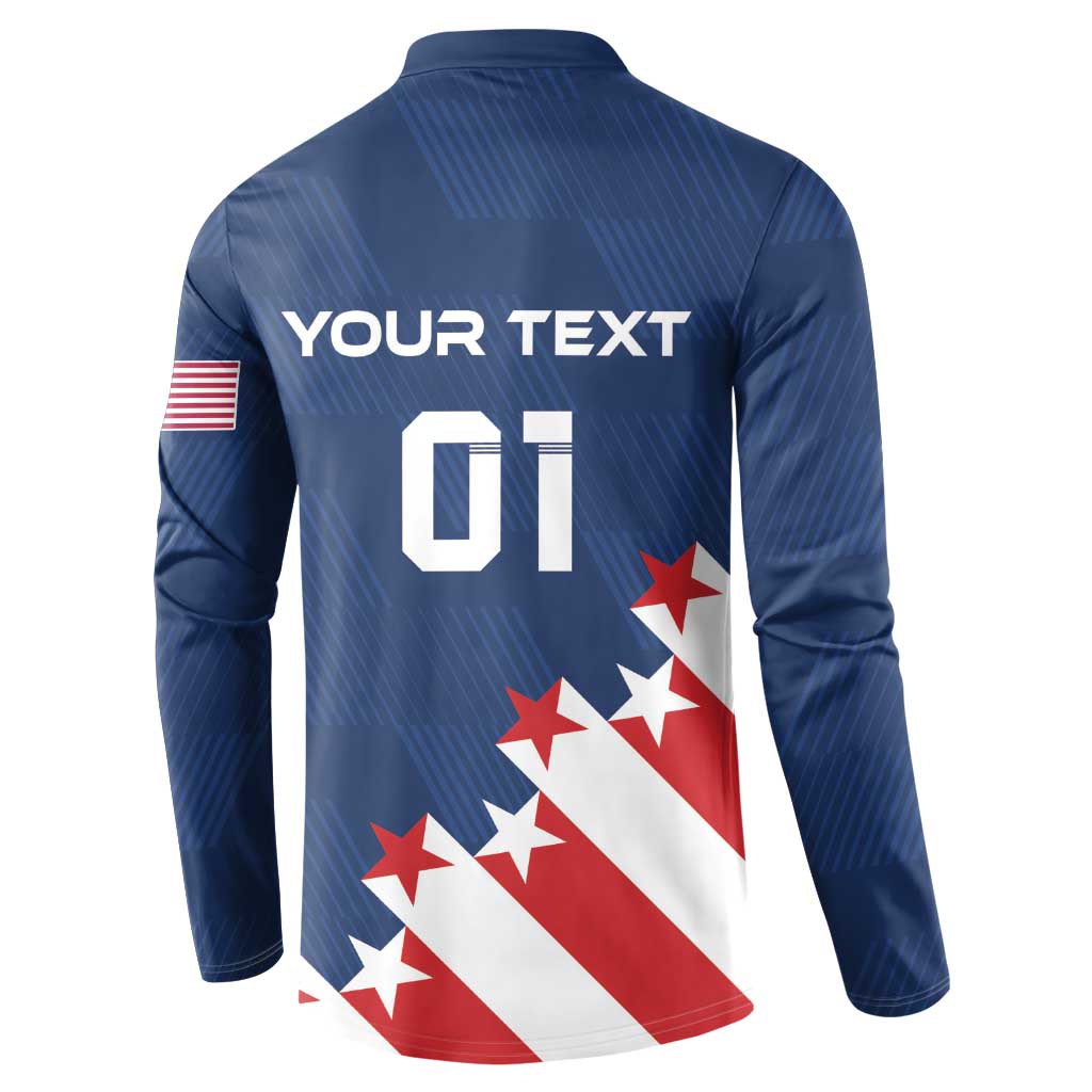Custom USA Soccer Button Sweatshirt Play To Win - Wonder Print Shop