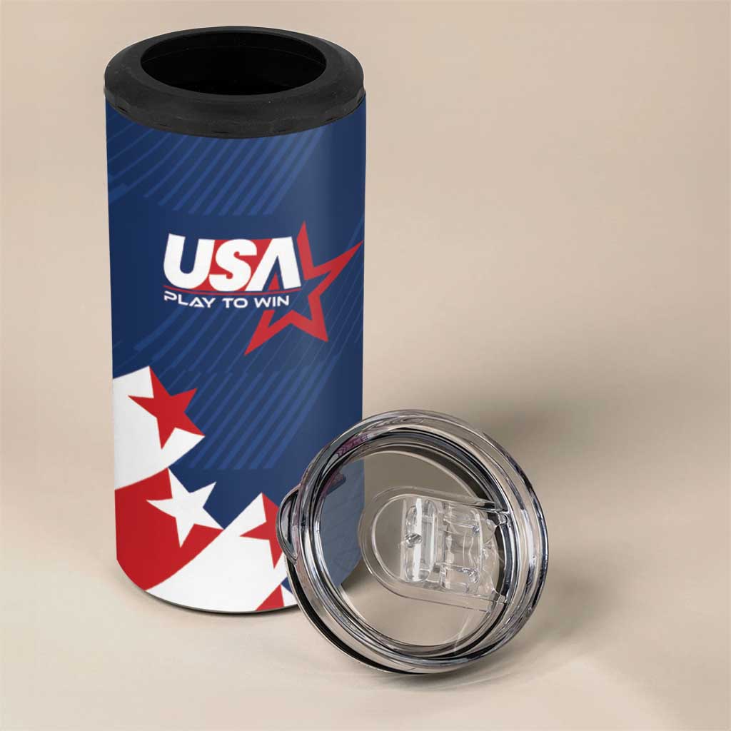 Custom USA Soccer 4 in 1 Can Cooler Tumbler Play To Win - Wonder Print Shop