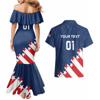 Custom USA Soccer Couples Matching Mermaid Dress and Hawaiian Shirt Play To Win - Wonder Print Shop