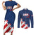 Custom USA Soccer Couples Matching Short Sleeve Bodycon Dress and Long Sleeve Button Shirt Play To Win - Wonder Print Shop