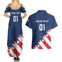 Custom USA Soccer Couples Matching Summer Maxi Dress and Hawaiian Shirt Play To Win - Wonder Print Shop