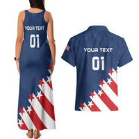 Custom USA Soccer Couples Matching Tank Maxi Dress and Hawaiian Shirt Play To Win - Wonder Print Shop