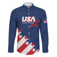 Custom USA Soccer Family Matching Long Sleeve Bodycon Dress and Hawaiian Shirt Play To Win - Wonder Print Shop
