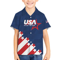 Custom USA Soccer Family Matching Long Sleeve Bodycon Dress and Hawaiian Shirt Play To Win - Wonder Print Shop