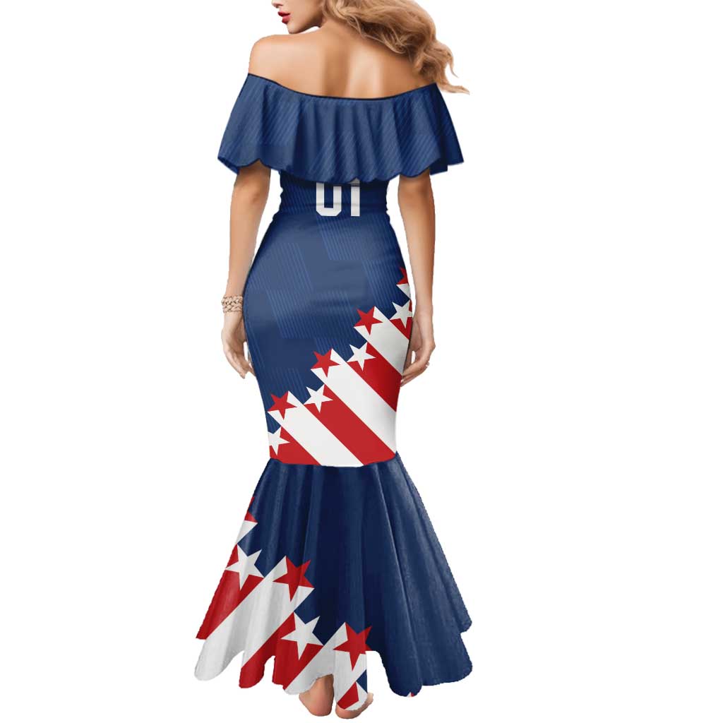 Custom USA Soccer Family Matching Mermaid Dress and Hawaiian Shirt Play To Win - Wonder Print Shop