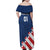 Custom USA Soccer Family Matching Off Shoulder Maxi Dress and Hawaiian Shirt Play To Win - Wonder Print Shop
