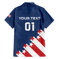 Custom USA Soccer Family Matching Off Shoulder Short Dress and Hawaiian Shirt Play To Win - Wonder Print Shop