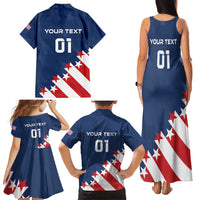 Custom USA Soccer Family Matching Tank Maxi Dress and Hawaiian Shirt Play To Win - Wonder Print Shop