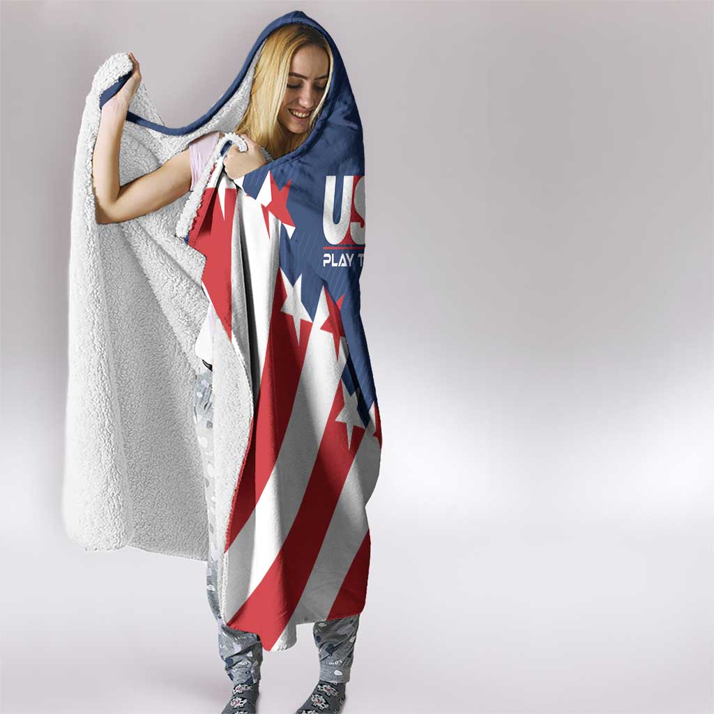USA Soccer Hooded Blanket Play To Win