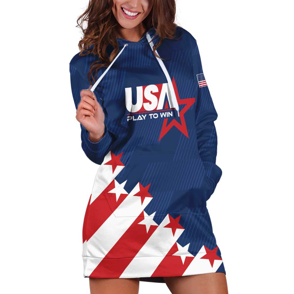 Custom USA Soccer Hoodie Dress Play To Win - Wonder Print Shop