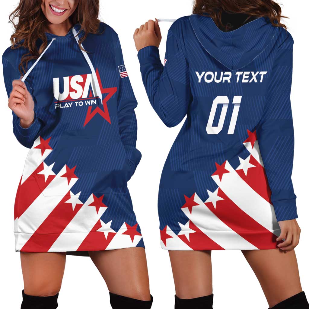 Custom USA Soccer Hoodie Dress Play To Win - Wonder Print Shop